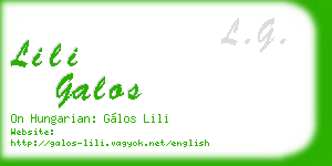 lili galos business card