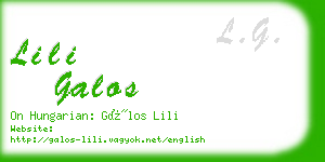 lili galos business card